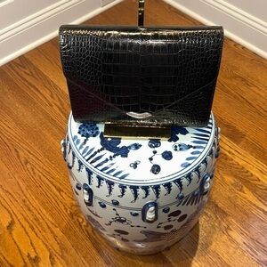 Vintage Ralph Lauren Crocodile Envelope Clutch